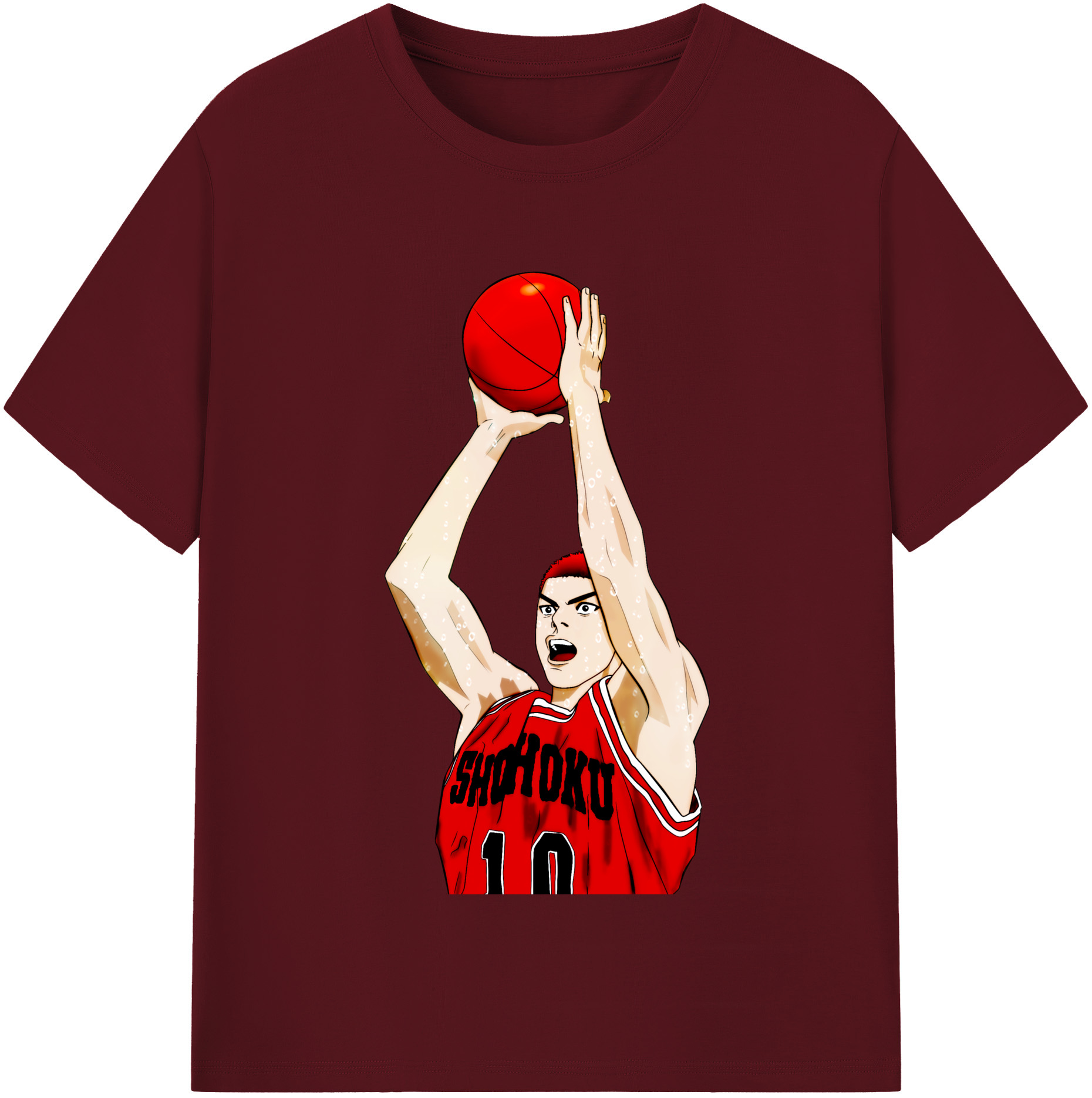 SLAM DUNK／スラムダンク 綿100％半袖Tシャツ（フロントプリント）